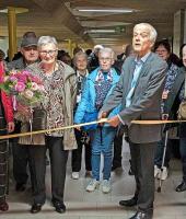 UA-rector Herman Van Goethem opende de expo naar aanleiding van de vijftigste verjaardag. © Dirk Christiaansen