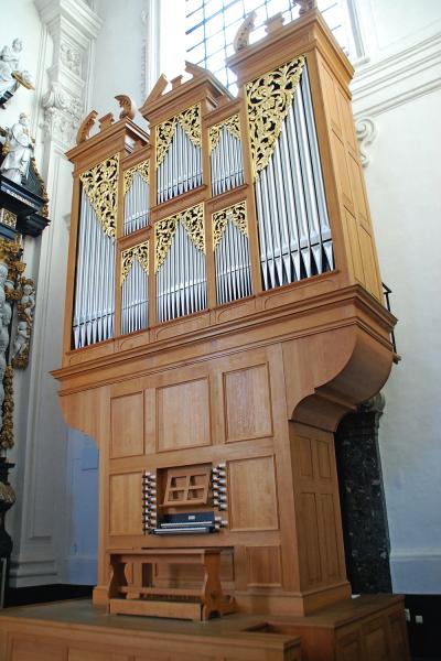 Het transeptorgel in de abdijkerk van Averbode is één van de recentste ­orgels in de Kempen. Het werd gebouwd in 2001-2002. © Guy Wuilmus