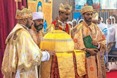 De Ethiopisch-orthodoxe gemeenschap is een van de meest kleurrijke in de stad. © Brandpunt 23