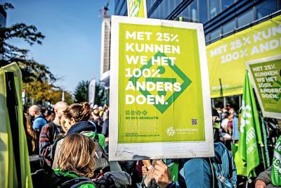 De oproep tot actie klonk ook al in het najaar tijdens de klimaatmars in Brussel. © Thomas De Boever