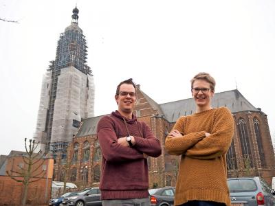 Maarten Leemans (links) en Pieter Smets, online klokkenluiders in Hoogstraten. © Familie Leemans