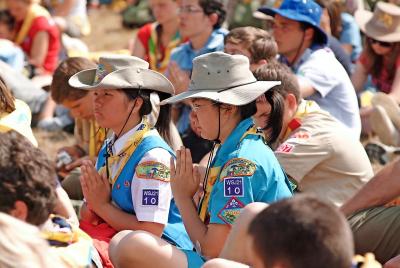 Op een jamboree leven scouts van diverse overtuigingen samen. © Scouts en Gidsen Vlaanderen