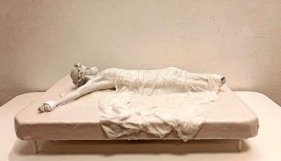 Jésus à l’hôpital b80. Herfkens legde al ruim negentig Christusbeelden te rusten. © Wout Herfkens